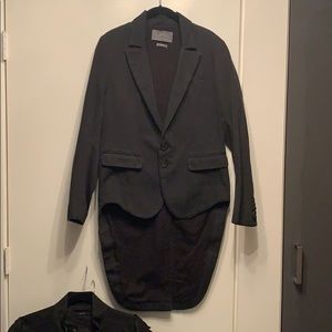 Authentic mens Alexander McQueen black tailcoat